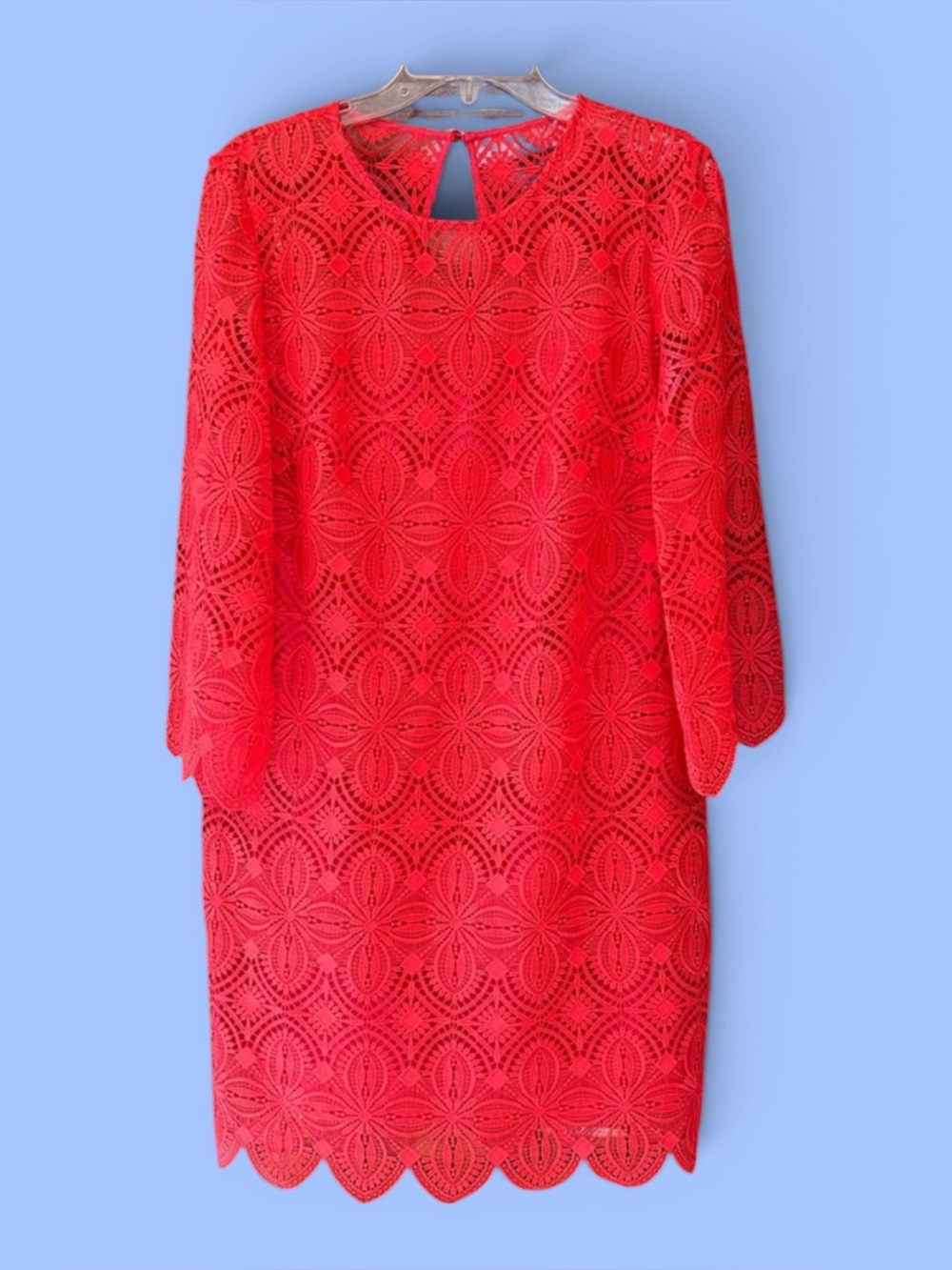 Trina Turk Dress NWT Sz 8 Atlantic Red‎ Kasbah Lace